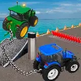 Chained Tractor Towing Simulator