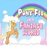 Pony fly in a fantasy world